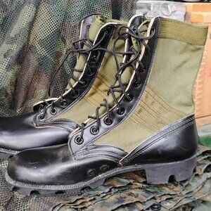 Vintage Vietnam Era US Army Jungle Combat Military Boots 8N Women 9.5 Goth Punk